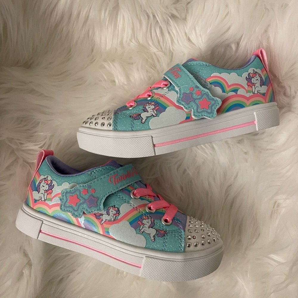 Unicorn Kids Shoes - Blue and Pink